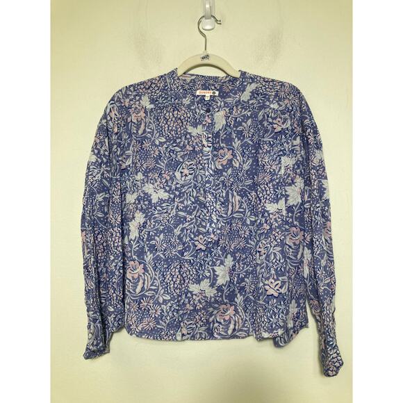 Sundry Purple Floral Long SLeeve Top Sz 1 (small) - Picture 1 of 2